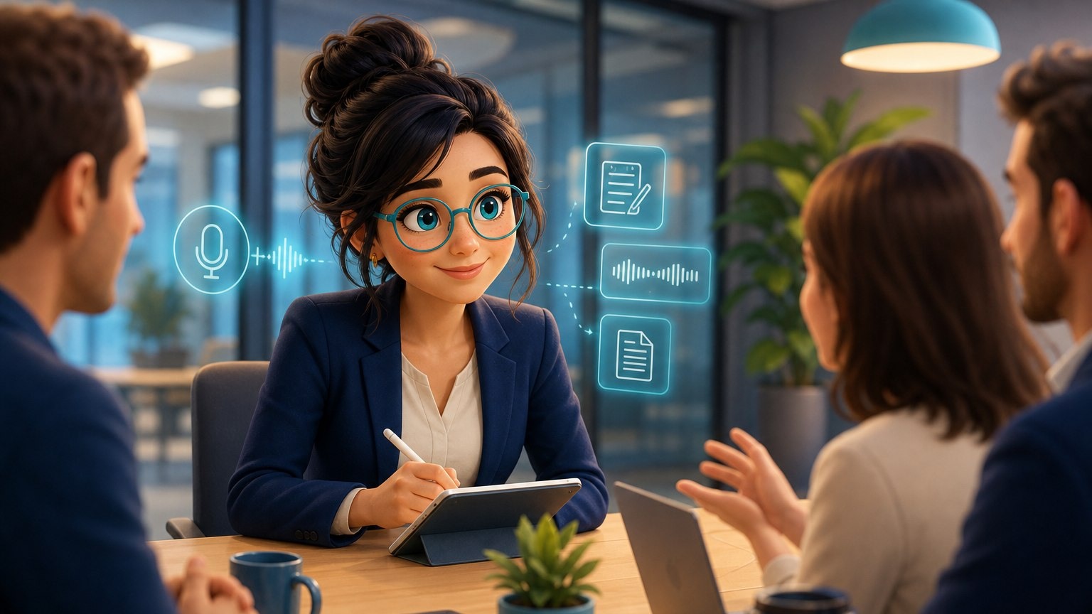 Aurélia, the Aurelia.jobs note-taker, as it appears in a meeting